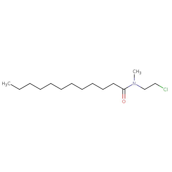 N-(2-Chloroethyl)-N-methyldodecanamide structural formula