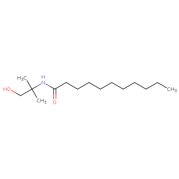 N-(2-Hydroxy-1,1-dimethylethyl)undecanamide structural formula