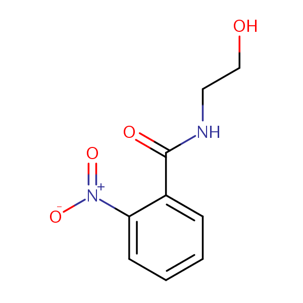 N-(2-Hydroxyethyl)-2-nitrobenzamide structural formula