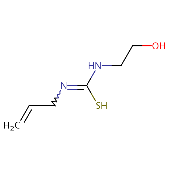 N-(2-Hydroxyethyl)-N’-allylthiourea structural formula