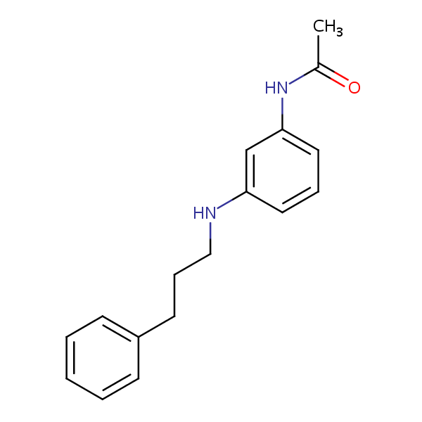 N-(3-((3-Phenylpropyl)amino)phenyl)acetamide structural formula