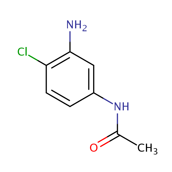 N-(3-Amino-4-chlorophenyl)acetamide structural formula