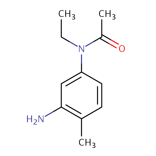 N-(3-Amino-4-methylphenyl)-N-ethylacetamide structural formula