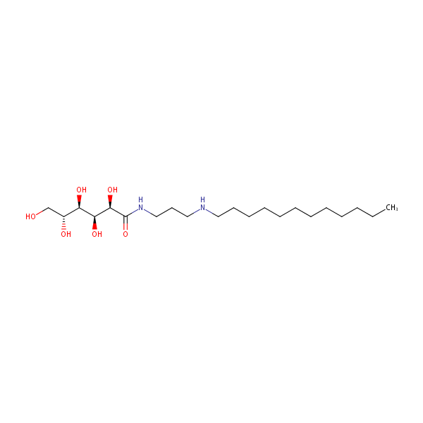 N-(3-(Dodecylamino)propyl)-D-gluconamide structural formula