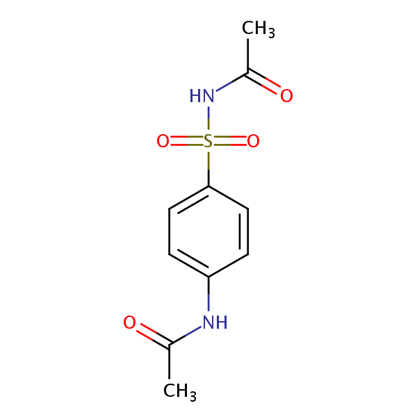 N-((4-(Acetylamino)phenyl)sulphonyl)acetamide structural formula