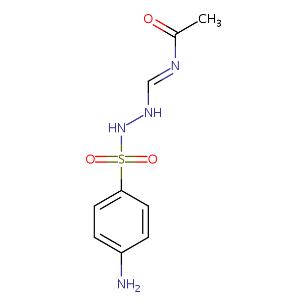 N-((((4-Aminophenyl)sulphonyl)amino)iminomethyl)acetamide structural formula