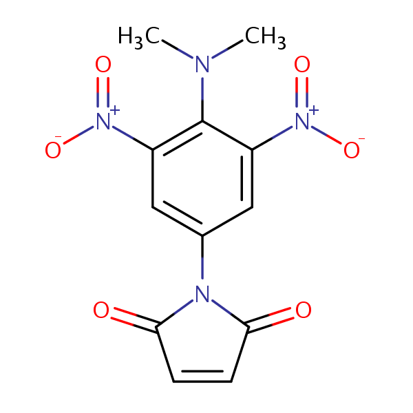 N-(4-Dimethylamino-3,5-dinitrophenyl)maleimide structural formula
