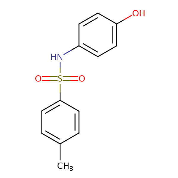 N-(4-Hydroxyphenyl)-p-toluenesulphonamide structural formula