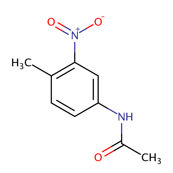 N-(4-Methyl-3-nitrophenyl)acetamide structural formula