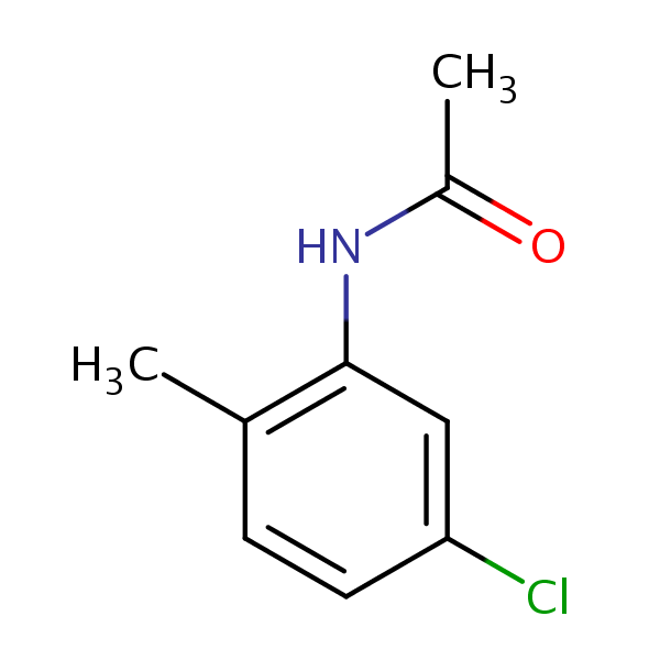 N-(5-Chloro-2-methylphenyl)acetamide structural formula