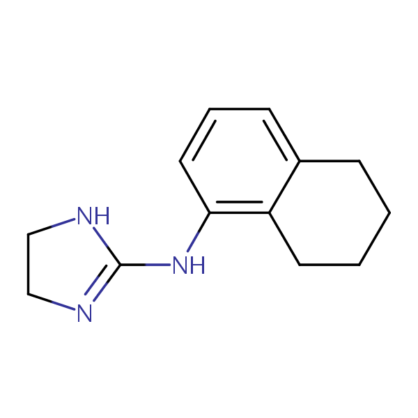 N-(5,6,7,8-Tetrahydronaphthalen-1-yl)-4,5-dihydro-1H-imidazol-2-amine structural formula