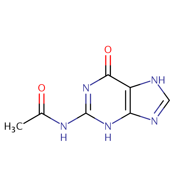 N-(6,7-Dihydro-6-oxo-1H-purin-2-yl)acetamide structural formula