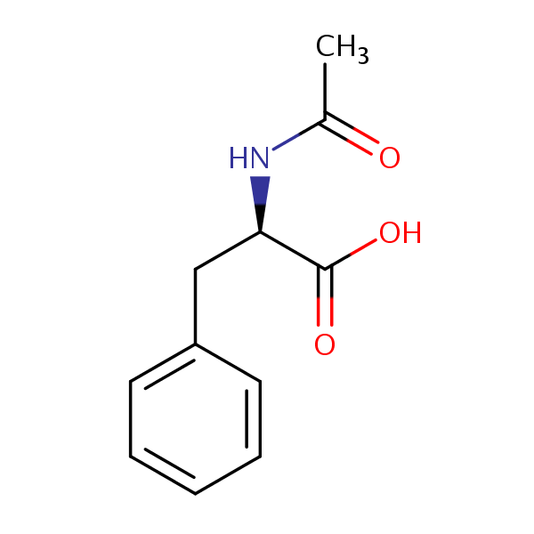 N-Acetyl-3-phenyl-D-alanine structural formula