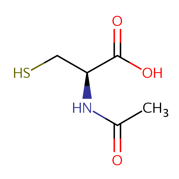 N-Acetyl-L-cysteine structural formula