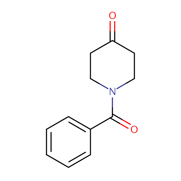 N-Benzoyl-4-piperidone structural formula