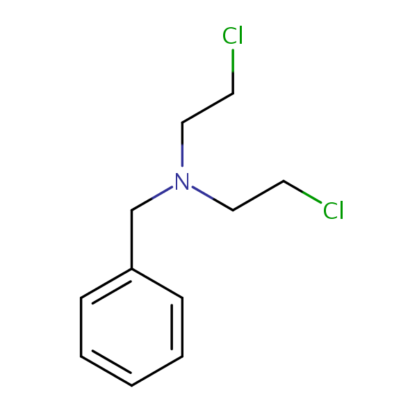 N-Benzylnormechlorethamine structural formula