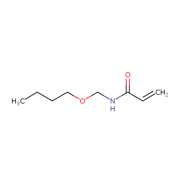 N-(Butoxymethyl)acrylamide structural formula
