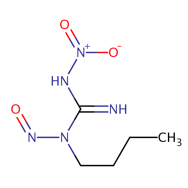 N-Butyl-N’-nitro-N-nitrosoguanidine structural formula