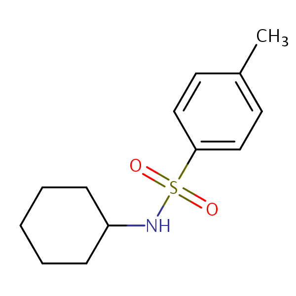 N-Cyclohexyl-4-methylbenzenesulfonamide structural formula