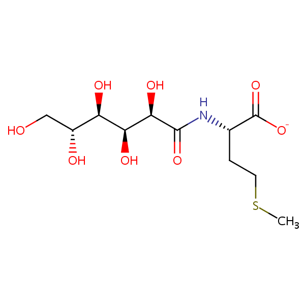 N-D-Gluconoyl L-methionate structural formula