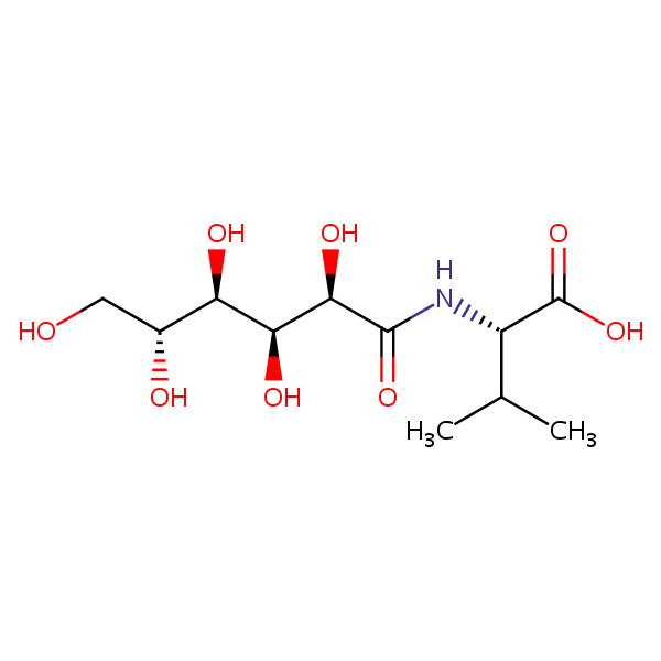 N-D-Gluconoyl-L-valine structural formula