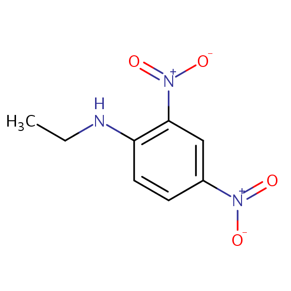 N-Ethyl-2,4-dinitroaniline structural formula