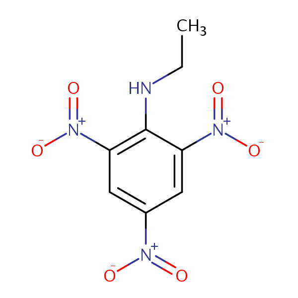 N-Ethyl-2,4,6-trinitroaniline structural formula