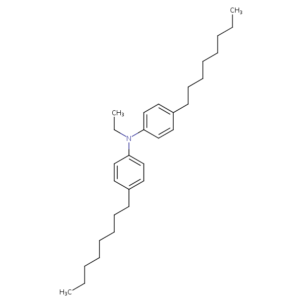 N-Ethyl-4-octyl-N-(4-octylphenyl)aniline structural formula