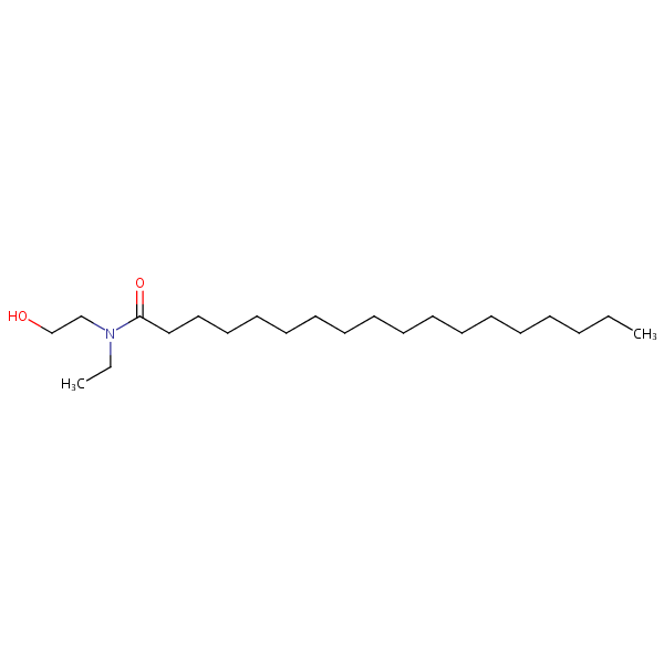 N-Ethyl-N-(2-hydroxyethyl)stearamide structural formula
