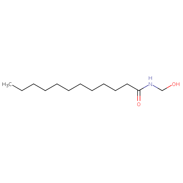 N-(Hydroxymethyl)dodecanamide structural formula