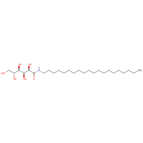 N-Icosyl-D-gluconamide structural formula
