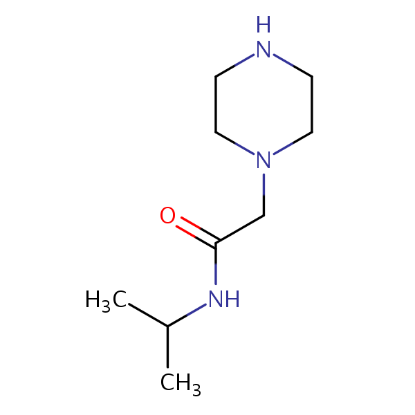 N-Isopropyl-1-piperazineacetamide structural formula