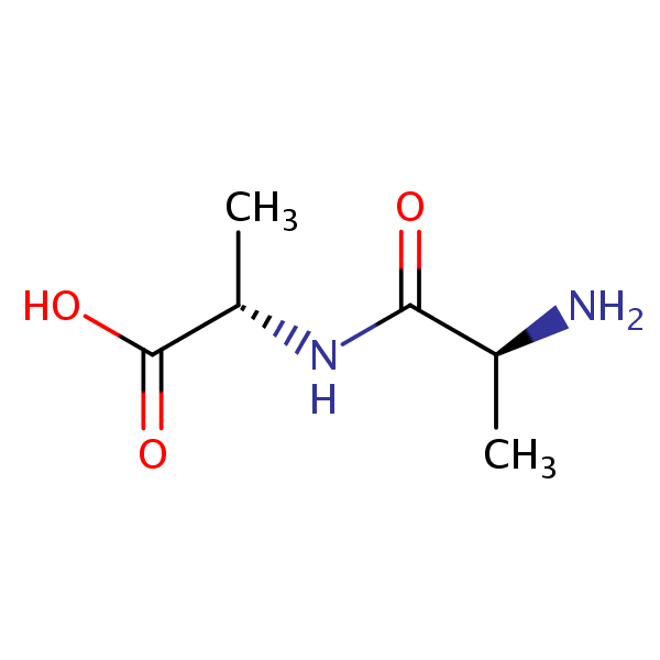 N-L-Alanyl-L-alanine structural formula