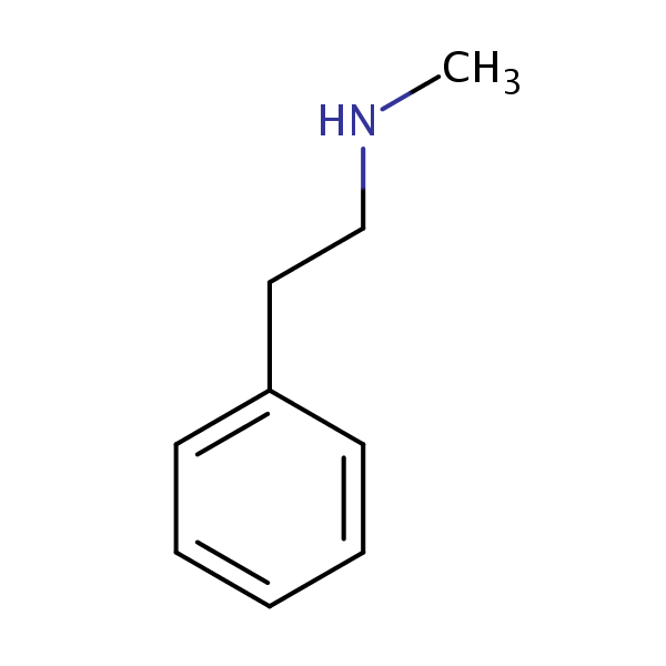 N-Methylphenethylamine structural formula