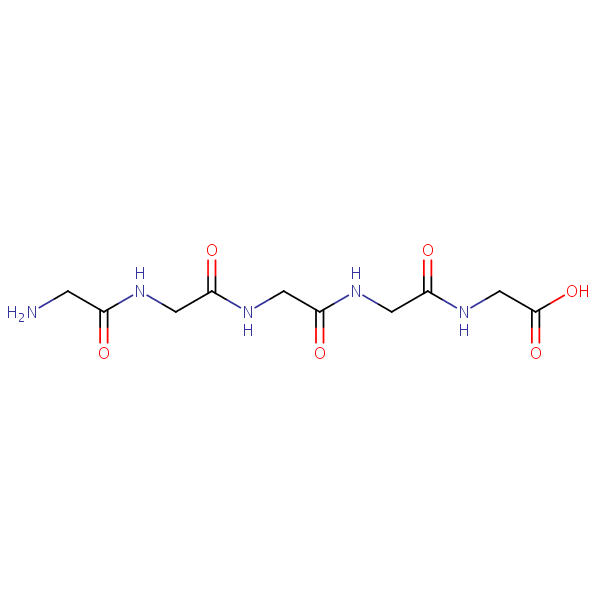 N-(N-(N-(N-Glycylglycyl)glycyl)glycyl)glycine structural formula