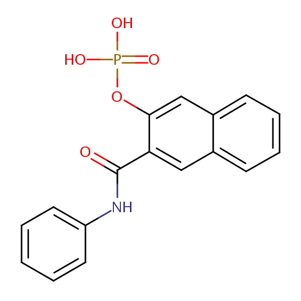 N-Phenyl-3-(phosphonooxy)naphthalene-2-carboxamide structural formula