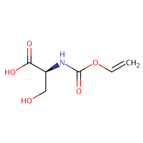 N-(Vinyloxycarbonyl)-L-serine structural formula