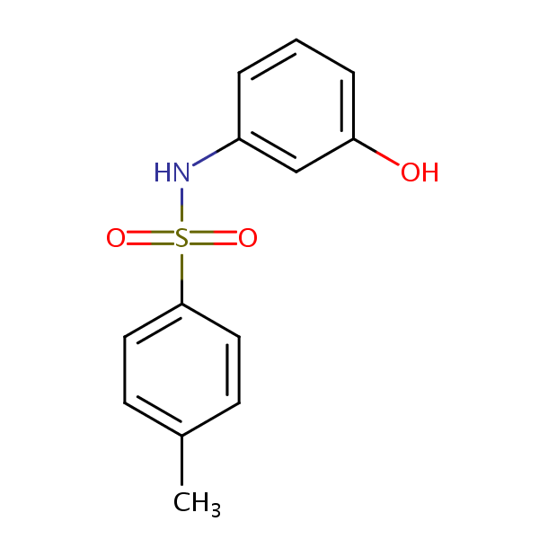 N-(m-Hydroxyphenyl)-p-toluenesulphonamide structural formula