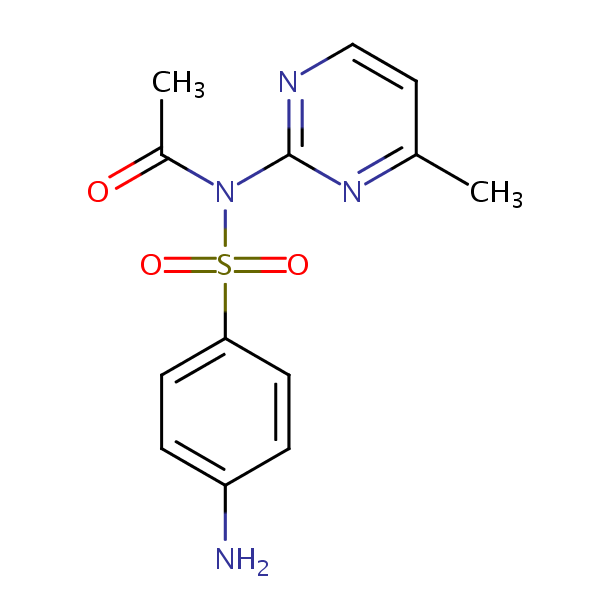 N-((p-Aminophenyl)sulphonyl)-N-(4-methyl-2-pyrimidinyl)acetamide structural formula