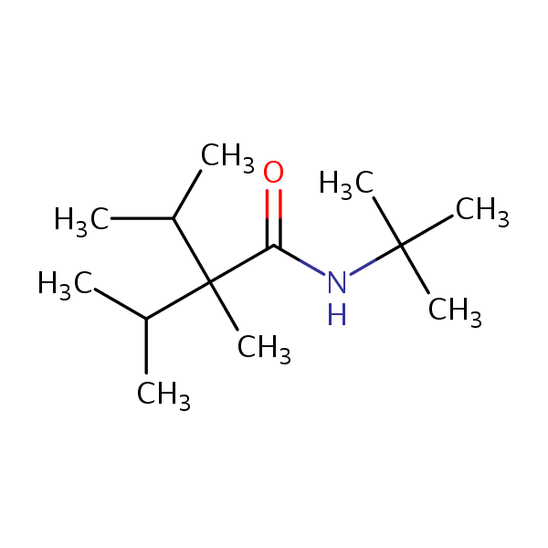 N-(tert-Butyl)-2-isopropyl-2,3-dimethylbutyramide structural formula
