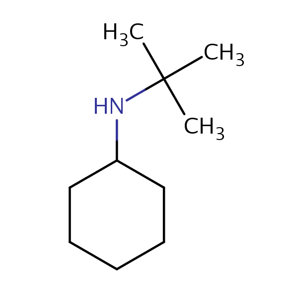 N-tert-Butylcyclohexylamine structural formula