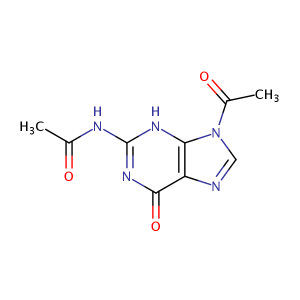 N2,9-Diacetylguanine structural formula