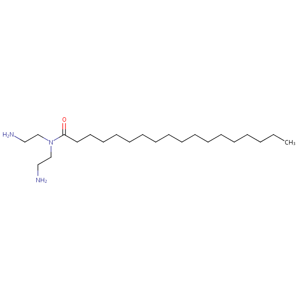 N,N-Bis(2-aminoethyl)stearamide structural formula