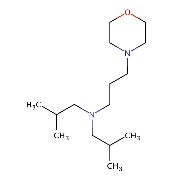 N,N-Bis(2-methylpropyl)-4-morpholinepropylamine structural formula