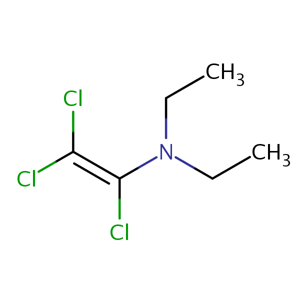N,N-Diethyl-1,2,2-trichlorovinylamine structural formula