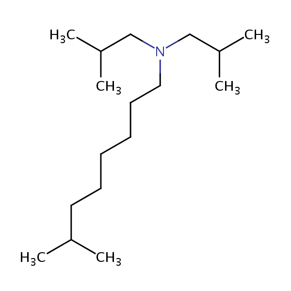 N,N-Diisobutylisononylamine structural formula