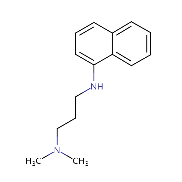 N,N-Dimethyl-N’-naphthylpropane-1,3-diamine structural formula