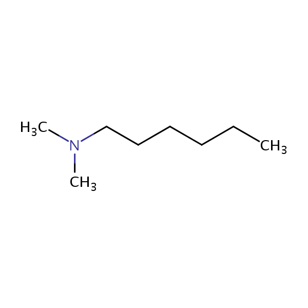 N,N-Dimethylhexylamine structural formula