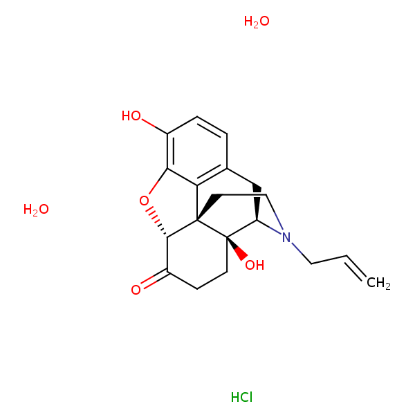 Naloxone chlorhydrate structural formula