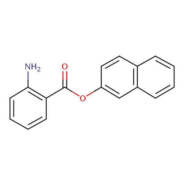 Naphthalen-2-yl 2-aminobenzoate structural formula